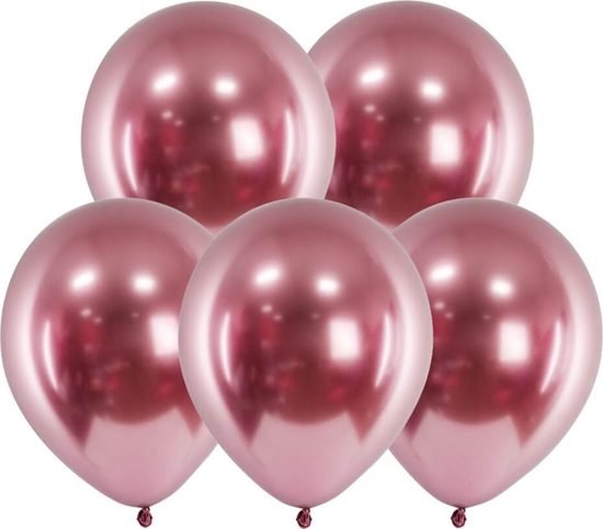 Picture of Party Deco Balony lateksowe Glossy róowe zoto - 30 cm - 50 szt. uniwersalny