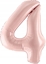 Picture of PartyDeco Balon foliowy 4 jasny róowy 72cm