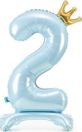 Picture of PartyDeco Stojcy balon foliowy 2 84cm bkitny