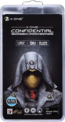Attēls no Partner Tele.com Szko hartowane X-ONE Full Cover Extra Strong Privacy - do iPhone 11 Pro Max (full glue) czarny