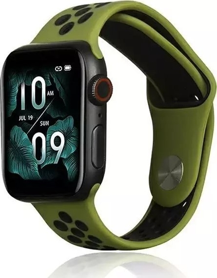 Picture of Pasek do smartwatcha Beline Sport Silicone do Apple Watch 42/44/45/49mm zielono-czarny green/black