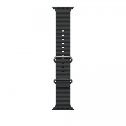 Изображение Pasek Ocean w kolorze czarnym do koperty 49 mm - elementy z tytanu w kolorze naturalnym