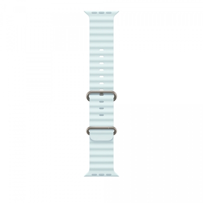 Изображение Pasek Ocean w kolorze mroźnego błękitu do koperty 49 mm - elementy z tytanu w kolorze naturalnym