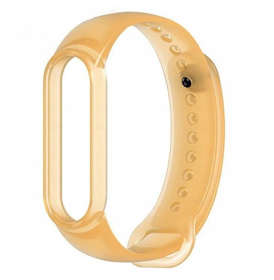 Изображение Pasek silikonowy do Xiaomi Mi Band 5 / 6 / 7 opaska - zoty