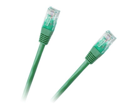 Attēls no Patch cord | Patch Kabelis | Patch cable | 1.0m | CAT5E | UTP | 100 cm | ElectroBase ® | Zaļš