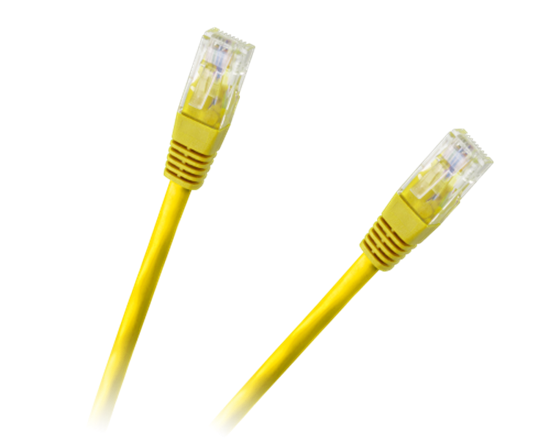 Изображение Patch cord | Patch Kabelis | Patch cable | 1.5m | CAT6 | UTP | 150 cm | ElectroBase ® | Dzeltens