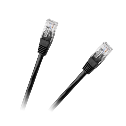 Attēls no Patch cord | Patch Kabelis | Patch cable | 10m | CAT6 | UTP | 1000 cm | ElectroBase ® | Melns