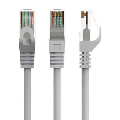 Изображение Patch cord kat.6 miedź UTP 0.25m szary