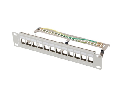 Изображение Lanberg 10" Patchpanel 1U 12-Port FTP für Keystone V2 gr
