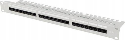 Изображение Lanberg 19" Patchpanel 1U 24-Port CAT.5E UTP + Kabelorg. gr