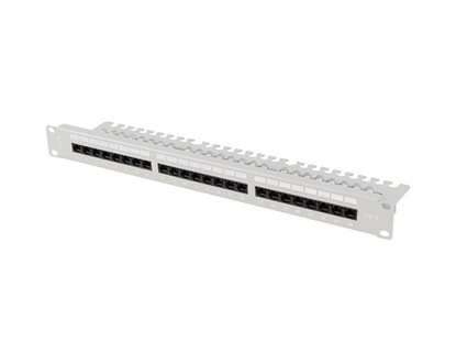 Изображение Lanberg 19" Patchpanel 1U 24-Port CAT.6 UTP + Kabelorg. gr