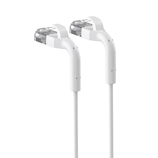 Picture of Patchcord kat.6 U/FTP 1Gbps miedź kabel sieciowy skrętka, łamana końcówka 0.5m biały
