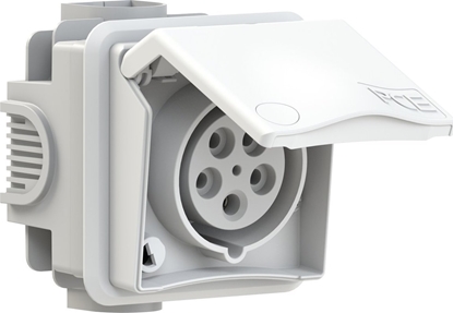 Picture of PCE Gniazdo podtynkowe przelotowe zabudowane seria Design 16A 3P+Z+N 400V IP44
