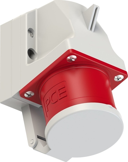 Picture of PCE Wtyczka odbiornikowe (staa) z klapk 32A 400V 3P+Z+N IP44