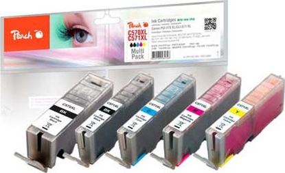 Attēls no Peach PI100-293 ink cartridge 5 pc(s) Black, Cyan, Magenta, Photo black, Yellow