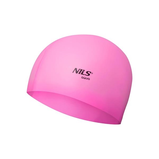 Picture of PELDCEPURE NQC SOLID COLOR PK02 LIGHT PINK SILICONE SWIMMING CAP NILS AQUA
