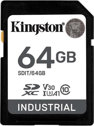 Attēls no Karta Kingston Industrial SDHC 64 GB UHS-I/U3 A1 V30 (SDIT/64GB)