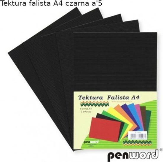 Изображение Penword Tektura falista PENWORD A4 5ark. - czarna Penword TARGI