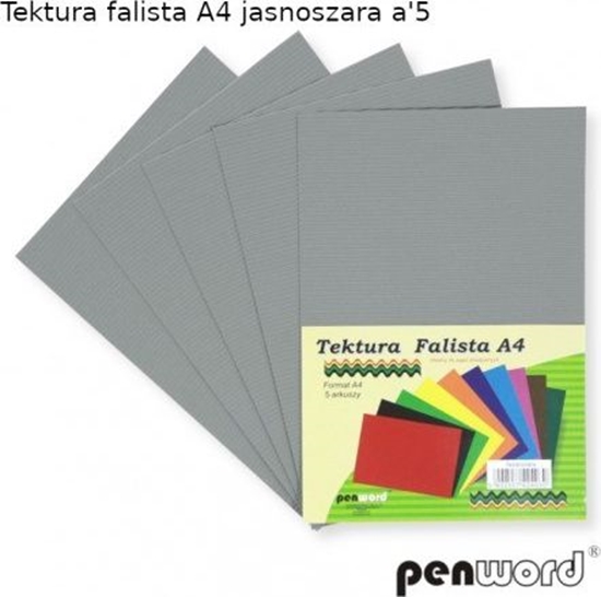 Picture of Penword Tektura falista A4 5ark. - jasnoszara Penword TARGI
