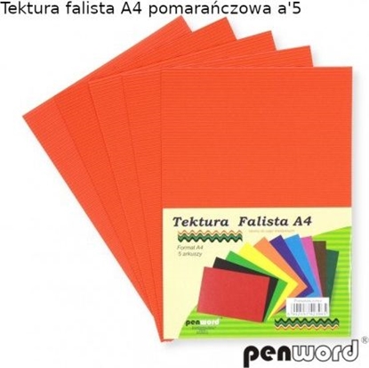Picture of Penword Tektura falista PENWORD A4 5ark. - pomaraczowa Penword TARGI