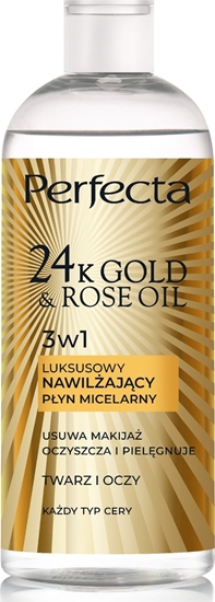 Изображение Perfecta 24K Gold & Rose Oil Luksusowy nawilajcy pyn micelarny 400ml