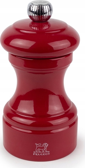 Picture of Peugeot Bistro salt mill 10 cm passion red lacquered wood