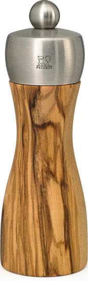 Picture of Peugeot Fidji salt mill 15 cm olive wood and stainless steel
