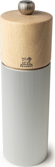Picture of Peugeot Line wood/aluminium pepper mill 18 cm natural