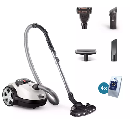 Изображение Vacuum Cleaner|PHILIPS|Performer LED 8000 Series|Bagged/For carpets|900 Watts|Noise 75 dB|White|Weight 5.3 kg|XD8142/12