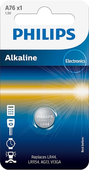 Picture of Philips Alkaline 1.5V Knopfzelle (LR44 / LR1154)
