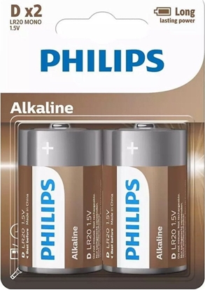 Изображение Philips PHILIPS batteri tech alkaline D 2-pak - 2110058