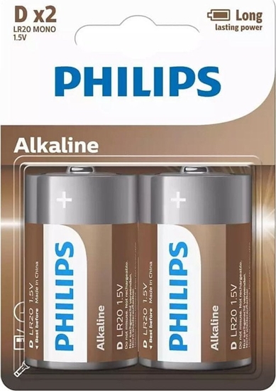 Picture of Philips PHILIPS batteri tech alkaline D 2-pak - 2110058
