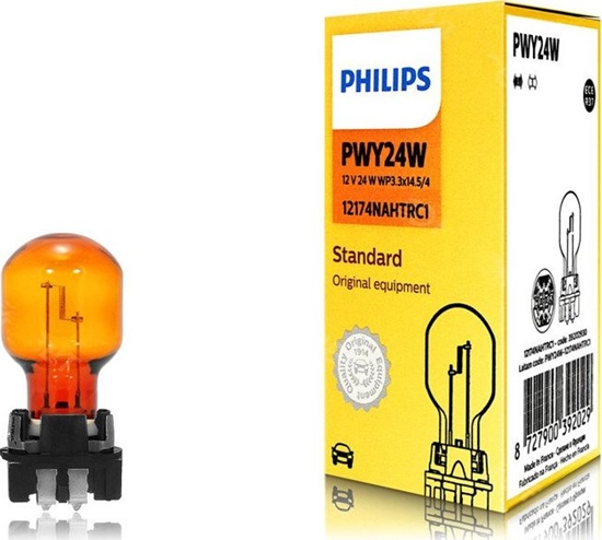 Picture of Philips ARÓWKA PWY24W 12V/24W WP3,3X14,5/4 POMARACZOWA 1SZT