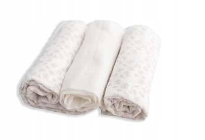 Изображение Pielucha MUSLIN DESIGN druk 3 pak, roz. 70x80