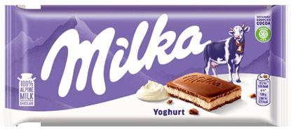 Picture of Piena šokolāde MILKA ar jogurta pildījumu, 100g