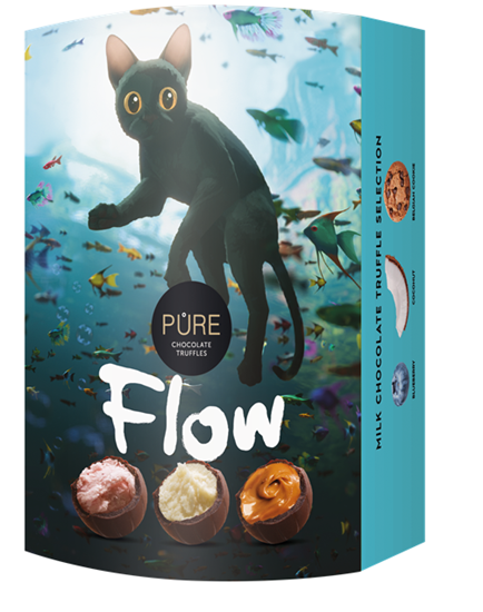 Picture of Piena šokolādes trifeļu izlase "Straume-kaķis" 108g PURE