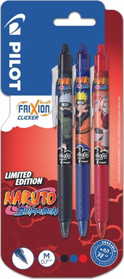 Picture of Pilot Pilot FriXion Ball Clicker medium 0,7 mm - Naruto Limited Edition - 3er Blister