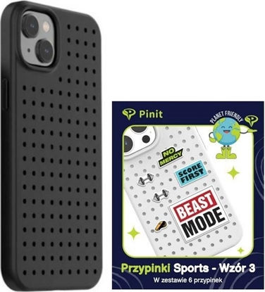 Attēls no Pinit Zestaw Etui Pinit Dynamic + Sports Pin iPhone 14 6.1" czarny/black wzór 3