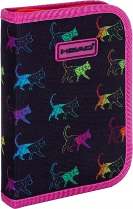 Изображение Piórnik Astra Piórnik pojedynczy dwuklapkowy bez wyposaenia HEAD RAINBOW KITTY, AC1