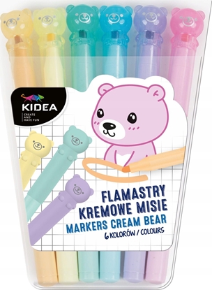 Picture of Piórnik Derform Flamastry kremowe Misie 6 kolorów Kidea