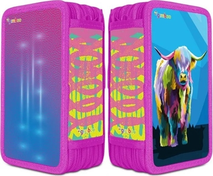 Attēls no Piórnik Gimboo Piórnik szkolny GIMBOO, bez wyposaenia, 3 komory, mix kolorów