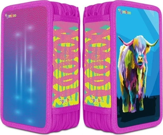 Picture of Piórnik Gimboo Piórnik szkolny GIMBOO, bez wyposaenia, 3 komory, mix kolorów