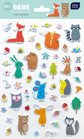 Picture of Piórnik Interdruk Naklejki puffy 50szt BB Kids mix cena za 1 szt