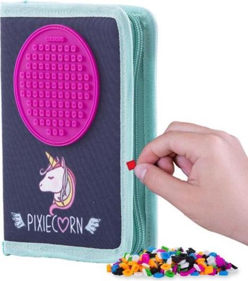 Picture of Piórnik PIXIE Piórnik Szkolny na Suwak, PIXIE CREW, Jednoroec, Purpurowy Panel