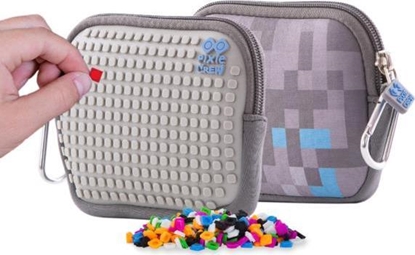 Attēls no PIXIE Saszetka na Suwak, Kosmetyczka, PIXIE CREW, Kratka, Szary Panel