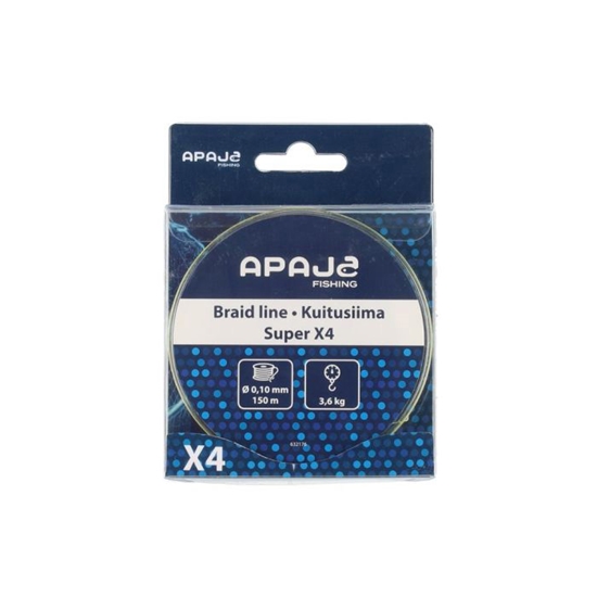 Picture of Pītā aukla Apaja Super X4 150m 0.10 mm 3.6kg