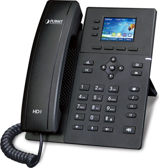 Picture of PLANET VIP-1140PT telefon VoIP Czarny LCD
