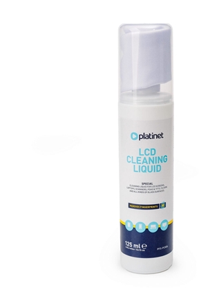 Attēls no PLATINET LCD CLEANING LIQUID + MICROFIBER  PYN DO LCD 125ML + MIKROFIBRA 15x15CM PFS-PCK06 [46121]