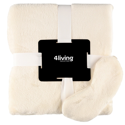 Attēls no Pleds 150x200cm balts + acu maska