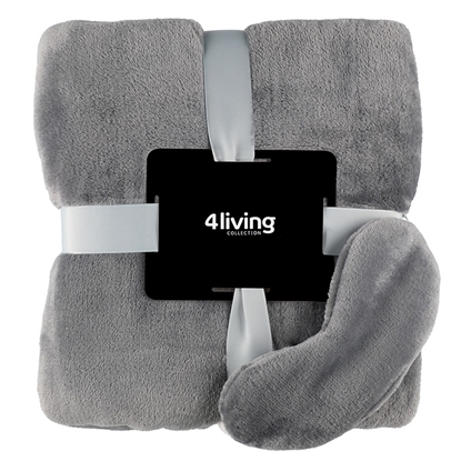 Attēls no Pleds 150x200cm pelēks  + acu maska